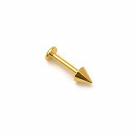 Labret Gold plated con cono