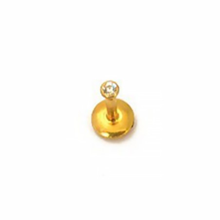 Labret madonna gold plated con piedra