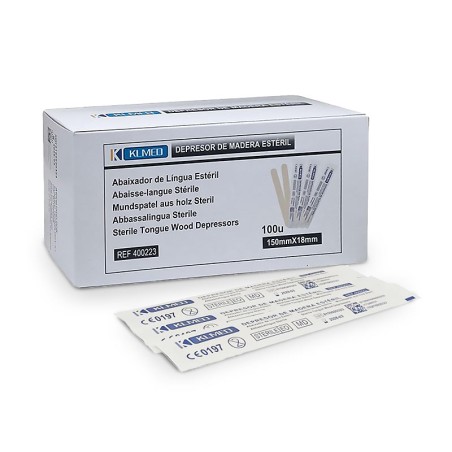 Sterile Wooden KLMED Depressors - 100 units